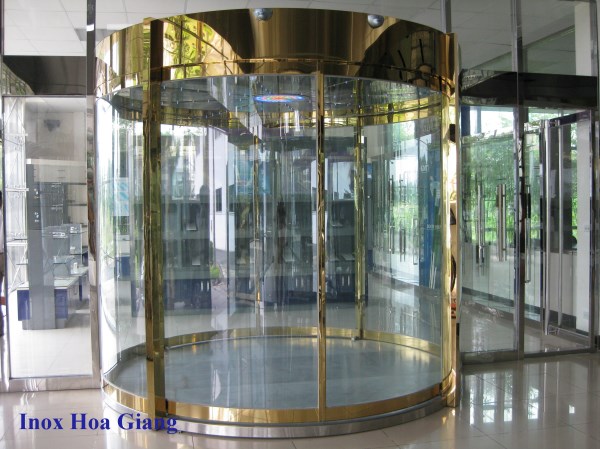 Cửa xoay gia công inox